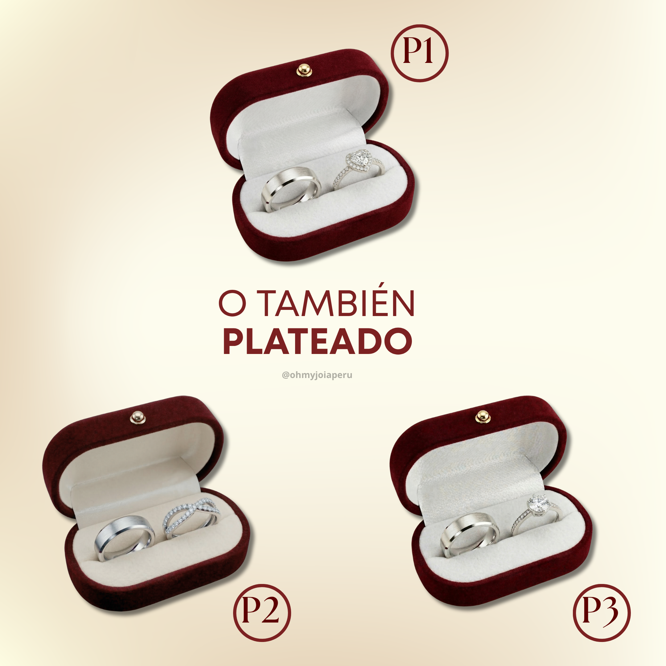 BOX ANILLOS DE PROMESA | BAÑO ORO 18K